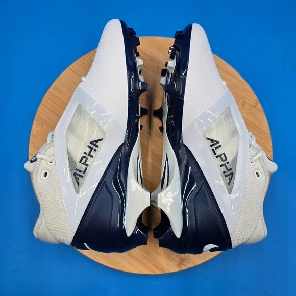Nike‎ Alpha Menace 4 Pro White Navy Football Cleats Men's Size 9 FD7037-104 NEW